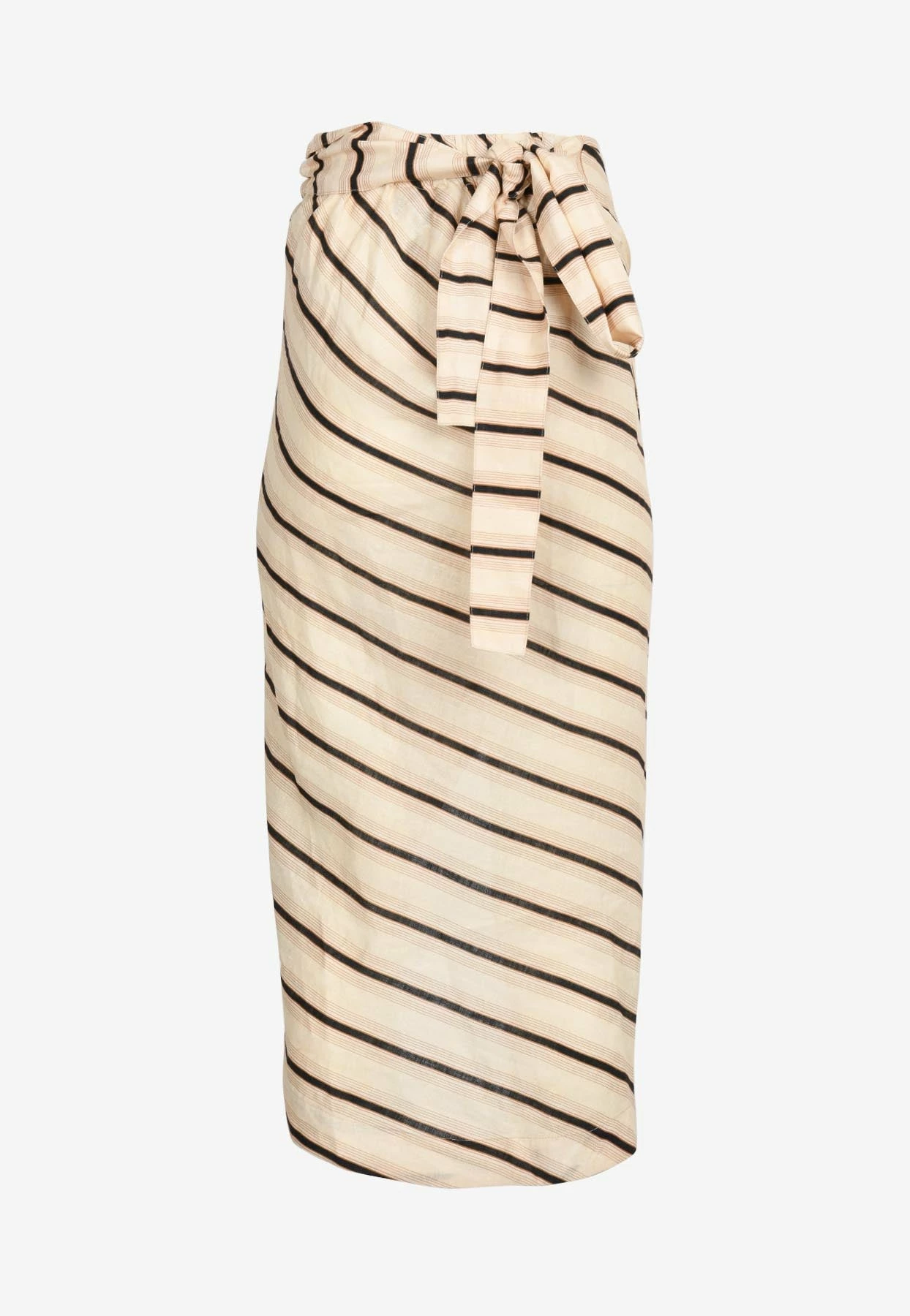 Pink Filosofy Positano Striped Wrap Skirt Beige 2 Pink Filosofy Positano Striped Wrap Skirt Beige - Image 2
