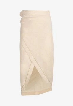 Pink Filosofy Bossa Midi Wrap Skirt Beige