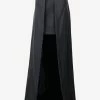 Vera Wang Silk Layered A-Line Skirt Black