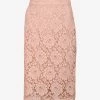 Dolce & Gabbana Floral Lace A-line Skirt Pink