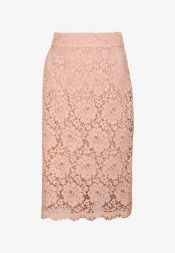 Dolce & Gabbana Floral Lace A-line Skirt Pink