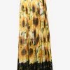 Dolce & Gabbana Lace-Trimmed Sunflower Maxi Skirt Yellow