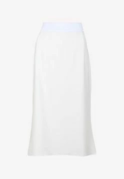 Dolce & Gabbana Scalloped Edge Midi Skirt White