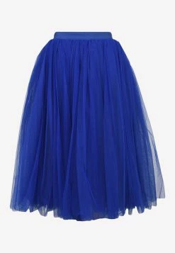 Dolce & Gabbana Tulle Flared Midi Skirt Blue
