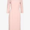 Dolce & Gabbana Long-Sleeved Fitted Cady Dress Pink