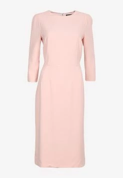Dolce & Gabbana Long-Sleeved Fitted Cady Dress Pink