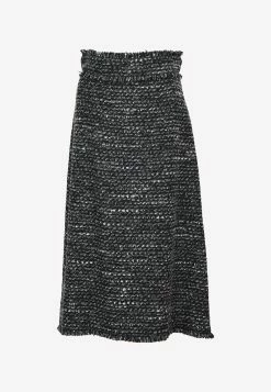 Dolce & Gabbana Wool Knitted Tweed Skirt Gray