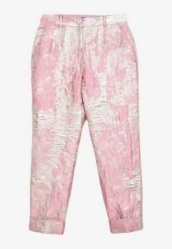Dolce & Gabbana Jacquard Brocade Cropped Pants Pink