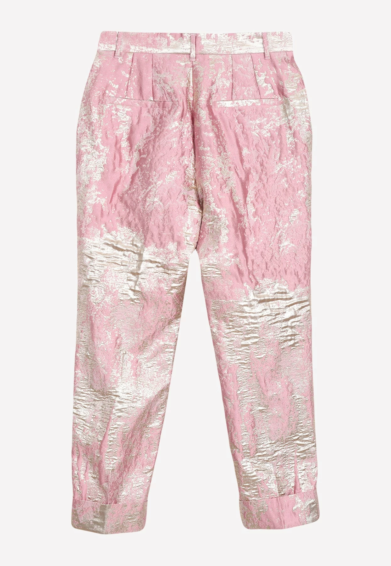 Dolce & Gabbana Jacquard Brocade Cropped Pants Pink 2 Dolce & Gabbana Jacquard Brocade Cropped Pants Pink - Image 2