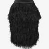 Tom Ford Feathered Pencil Skirt Black
