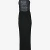 Tom Ford Crocodile Embroidered Halterneck Gown Black