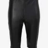 MM6 Maison Margiela Biker Shorts In Faux Leather Black