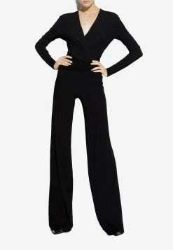 Tom Ford Draped Jersey Jumpsuit Black