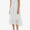 Jonathan Simkhai Zayna Crochet Guipure Midi Dress White