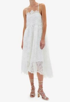 Jonathan Simkhai Zayna Crochet Guipure Midi Dress White