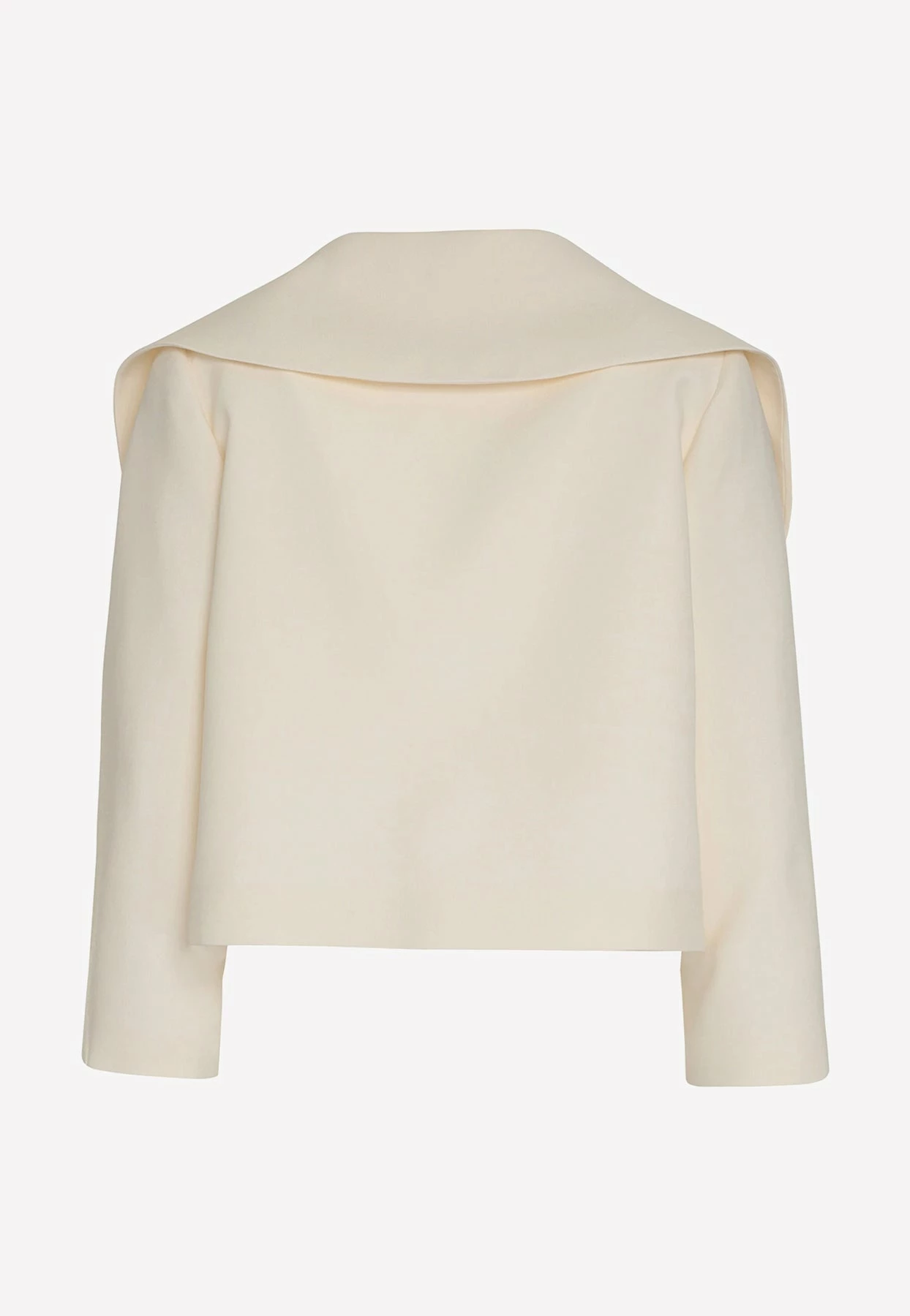 Valentino Flower Embroidered Crepe Jacket Ivory 2 Valentino Flower Embroidered Crepe Jacket Ivory - Image 2