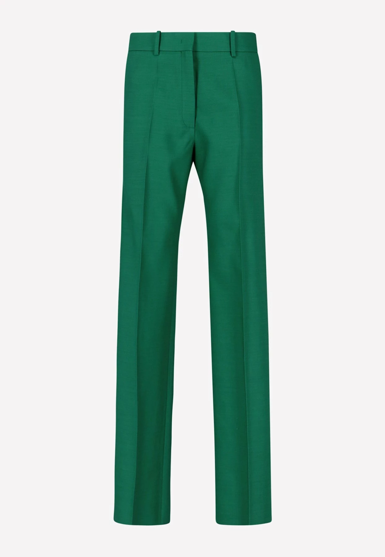 Valentino Straight-Leg Stretch Crepe Tailored Pants Green 1 Valentino Straight-Leg Stretch Crepe Tailored Pants Green