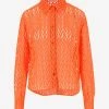 Valentino V Optical Lace Shirt Orange