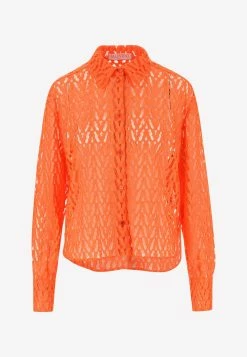 Valentino V Optical Lace Shirt Orange