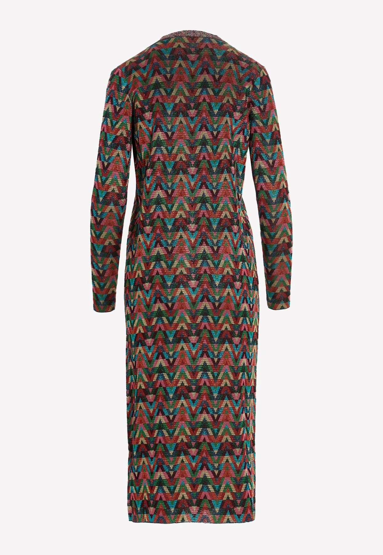 Valentino Optical V Jacquard Cardigan Dress Multicolor 2 Valentino Optical V Jacquard Cardigan Dress Multicolor - Image 2