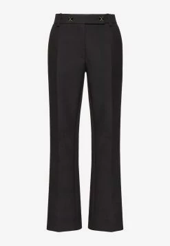 Valentino Tailored Crepe Pants With Roman Stud Detail Black