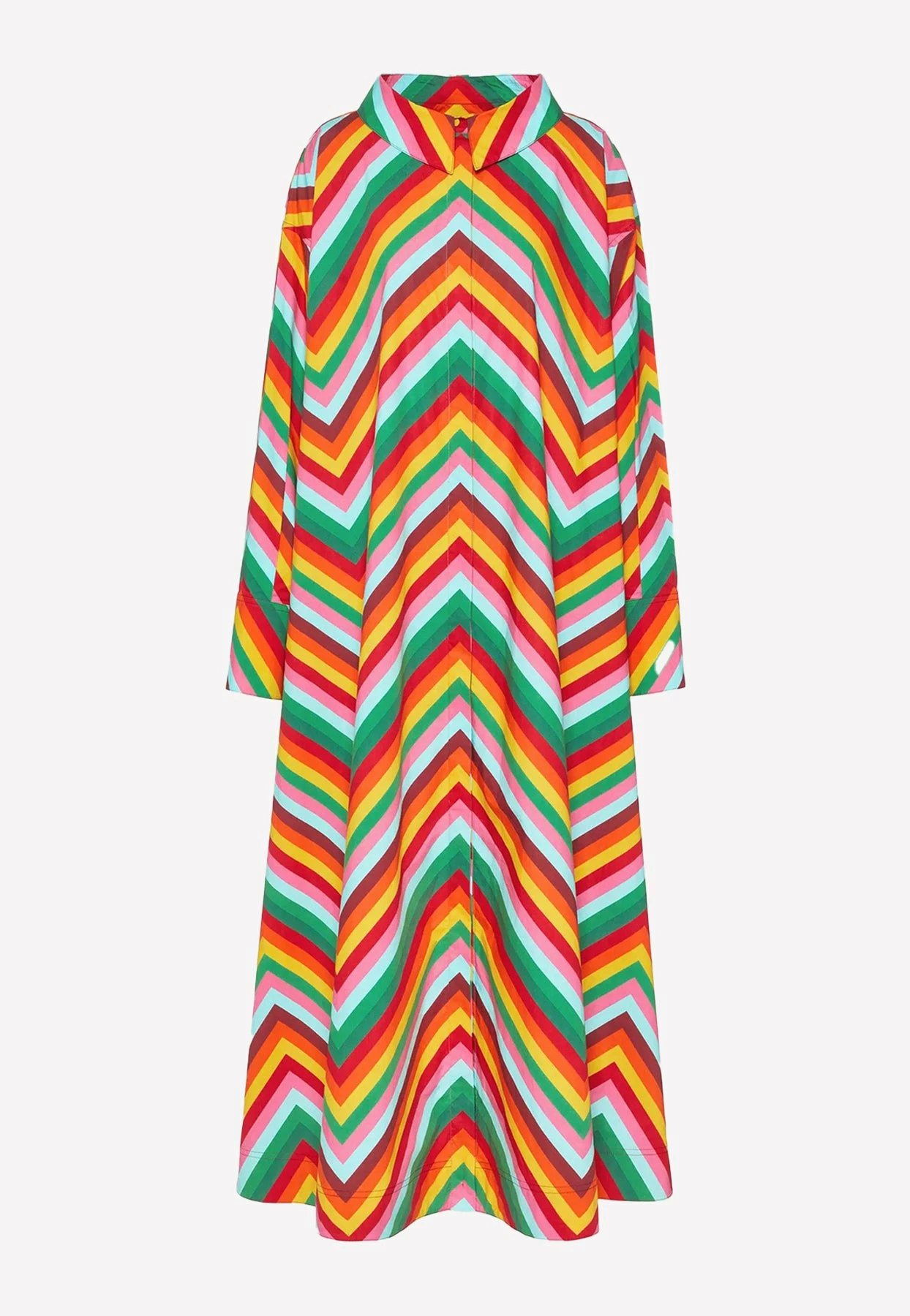 Valentino Chevron Print Kaftan Dress Multicolor 1 Valentino Chevron Print Kaftan Dress Multicolor