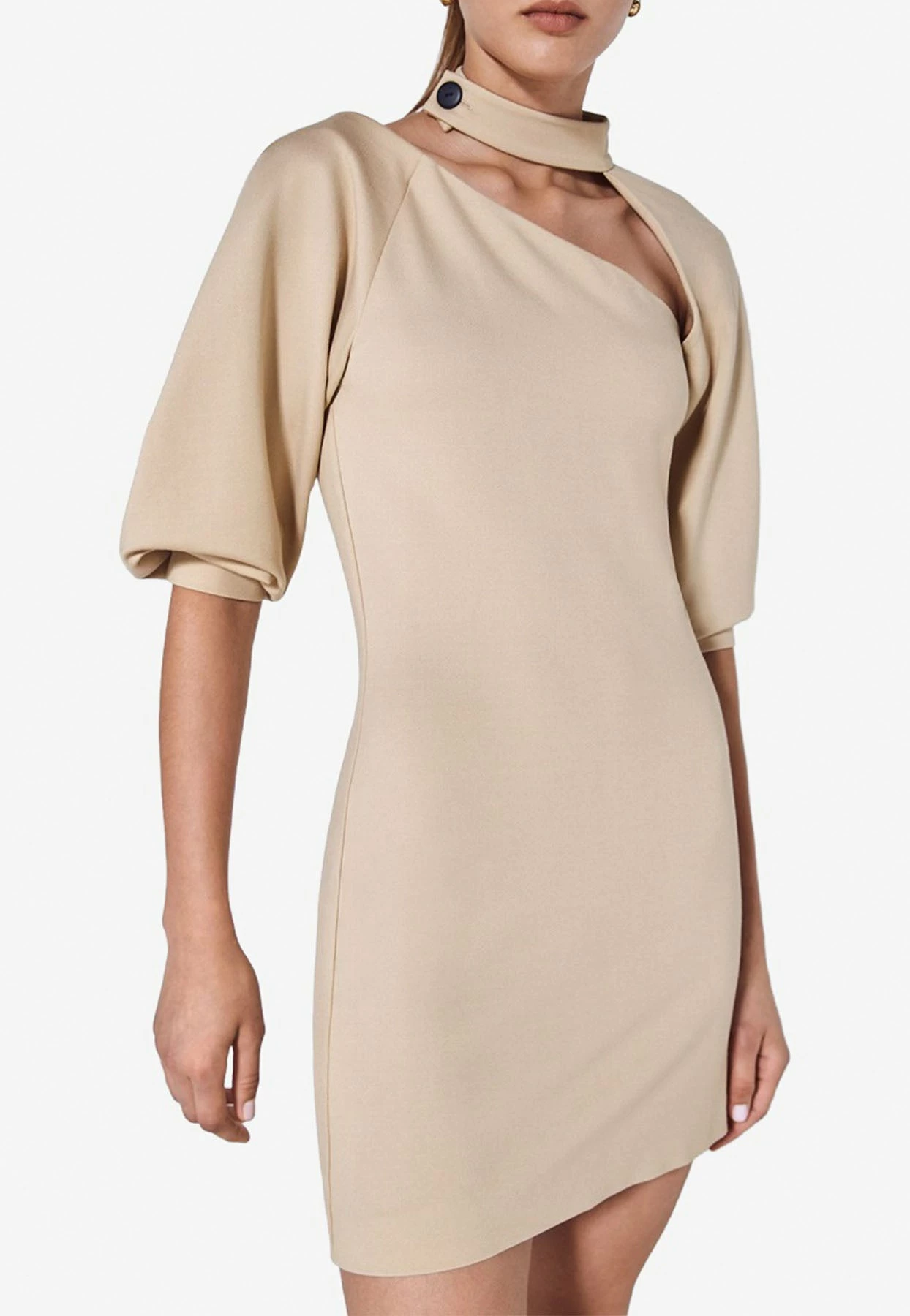 Alexis Brandie Mini Dress Beige 2 Alexis Brandie Mini Dress Beige - Image 2