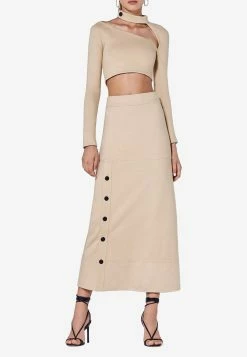 Alexis Camryn Cropped Top Beige