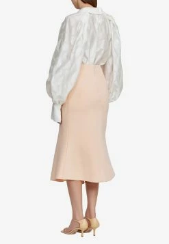 Acler Raven Flared Midi Skirt Peach 5 Acler Raven Flared Midi Skirt Peach -Evening Dresses Popular Store aprfw210000006491 2