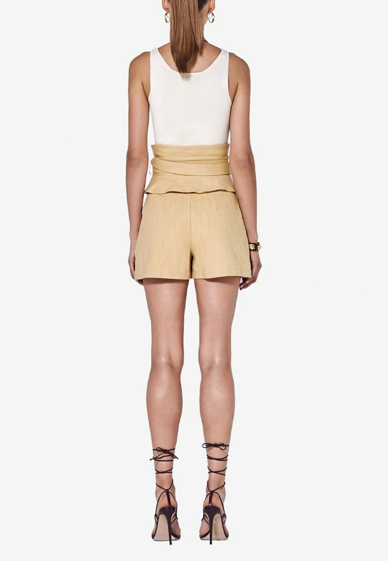 Alexis High-Waist Thatcher Shorts Yellow 3 Alexis High-Waist Thatcher Shorts Yellow - Image 3