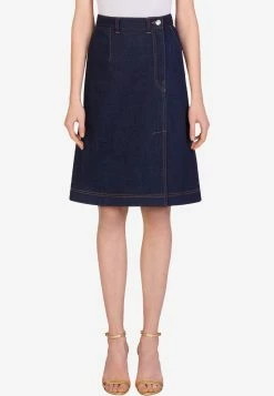 Dolce & Gabbana A-Line Denim Skirt Blue