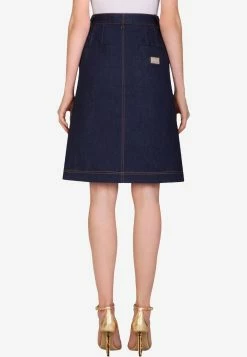 Dolce & Gabbana A-Line Denim Skirt Blue -Evening Dresses Popular Store f4bzddg899x b0665 1