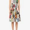 Dolce & Gabbana Square-Neck Patchwork Cotton Dress Multicolor