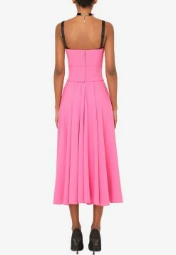 Dolce & Gabbana Bustier Crepe De Chine Flared Dress Pink 5 Dolce & Gabbana Bustier Crepe De Chine Flared Dress Pink -Evening Dresses Popular Store f6n0qtfurdv f0733 1