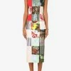 Dolce & Gabbana Sleeveless Patchwork Jacquard Midi Dress Multicolor