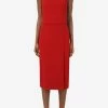 Dolce & Gabbana Sleeveless Cady Midi Dress Red