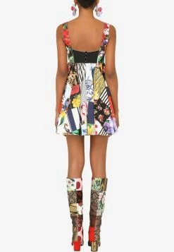 Dolce & Gabbana Sweetheart Patchwork Cotton Mini Dress Multicolor 5 Dolce & Gabbana Sweetheart Patchwork Cotton Mini Dress Multicolor -Evening Dresses Popular Store f6p0mtgdy45 s9000 1