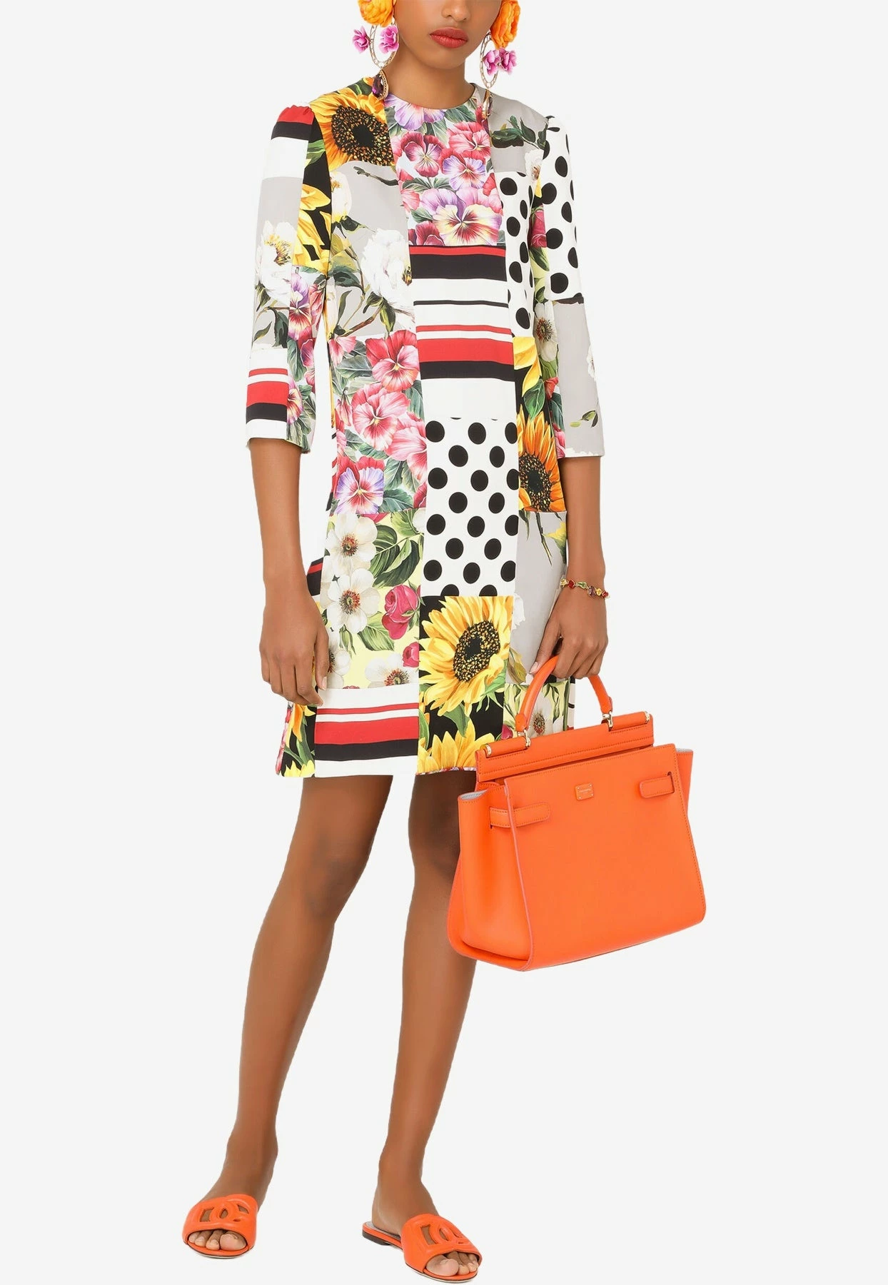 Dolce & Gabbana Straight-Cut Silk Dress Multicolor 2 Dolce & Gabbana Straight-Cut Silk Dress Multicolor - Image 2