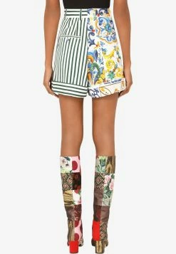 Dolce & Gabbana Patchwork Piqué Cotton Shorts Multicolor 5 Dolce & Gabbana Patchwork Piqué Cotton Shorts Multicolor -Evening Dresses Popular Store ftb1gtgdx67 s9000 1