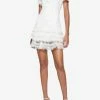 Jonathan Simkhai Paisley Crepe Applique Mini Dress White