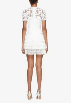 Jonathan Simkhai Paisley Crepe Applique Mini Dress White 5 Jonathan Simkhai Paisley Crepe Applique Mini Dress White -Evening Dresses Popular Store js 1095 h white rear 0b814c0c