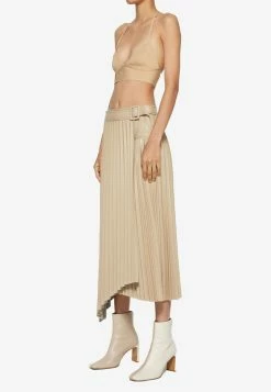 Jonathan Simkhai Alexis Asymmetric Skirt In Vegan Leather Beige 5 Jonathan Simkhai Alexis Asymmetric Skirt In Vegan Leather Beige -Evening Dresses Popular Store jstfw210000006396 2