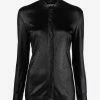 Tom Ford Glossy Long-Sleeved Shirt Black