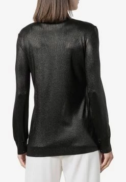Tom Ford Glossy Long-Sleeved Shirt Black 5 Tom Ford Glossy Long-Sleeved Shirt Black -Evening Dresses Popular Store tom ford metallic thread long sleeve shirt 17015087 37880924 1000