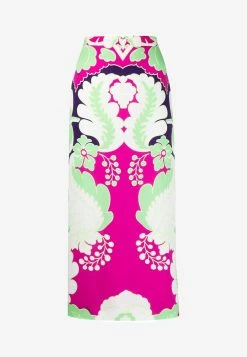 Valentino World Arazzo Print Silk Midi Skirt- Delivery In 3-4 Weeks Multicolor