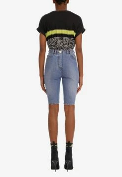 Balmain Denim Cycling Shorts Blue 7 Balmain Denim Cycling Shorts Blue -Evening Dresses Popular Store vf0mb005 d113 6ff 3
