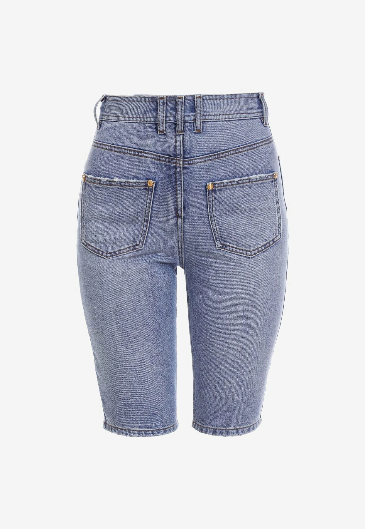 Balmain Denim Cycling Shorts Blue 5 Balmain Denim Cycling Shorts Blue - Image 5