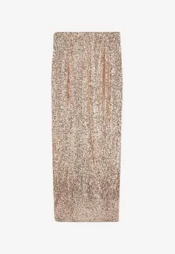 Tom Ford All-Over Sequin Long Skirt Pink